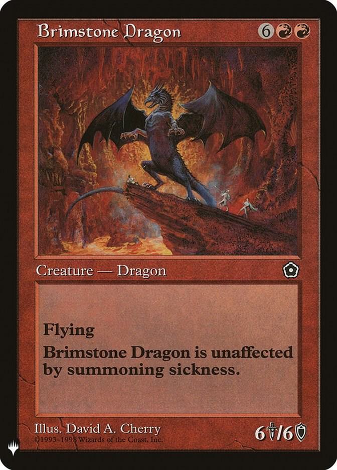 Brimstone Dragon card from The List Reprints