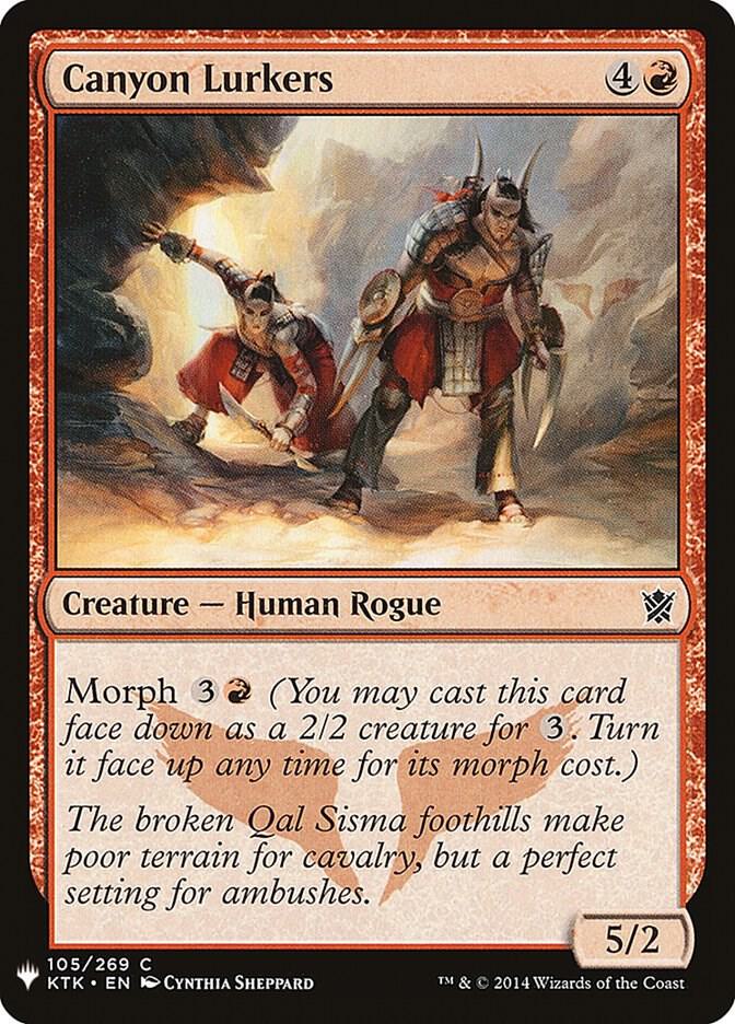 Canyon Lurkers 105 card from The List Reprints
