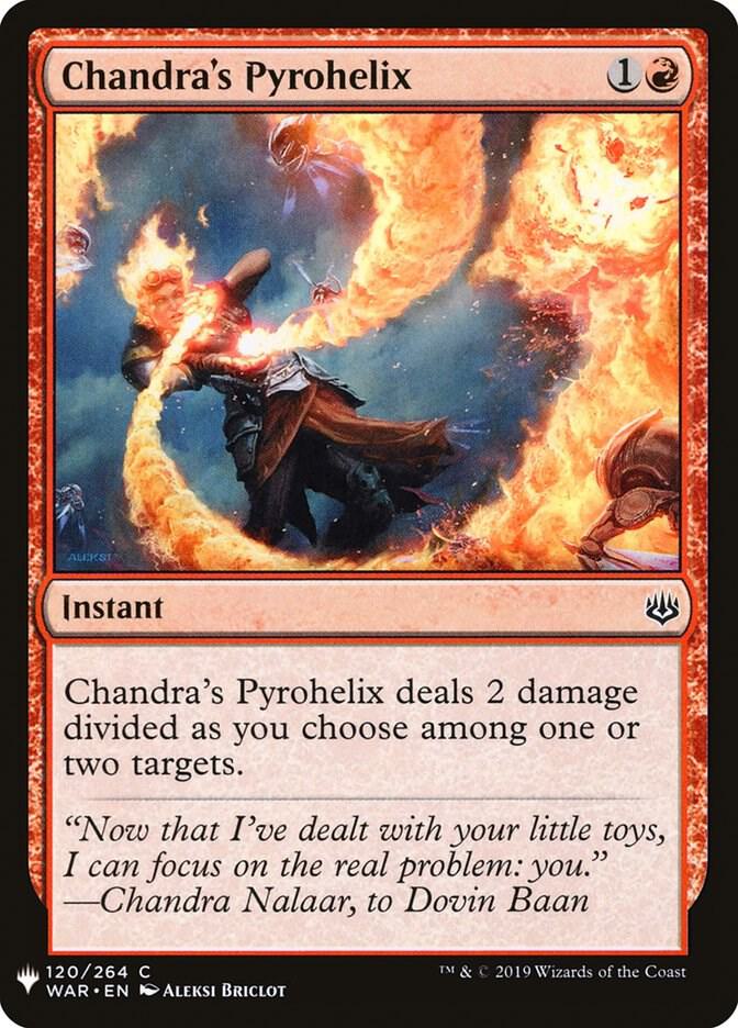 Chandra's Pyrohelix 120 card from The List Reprints