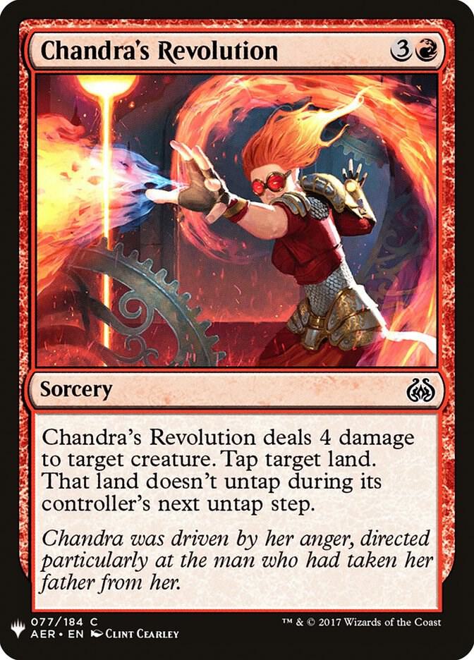 Chandra's Revolution 77 card from The List Reprints