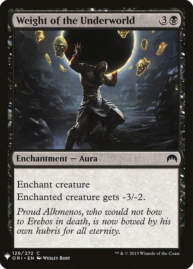 Weight of the Underworld 126 card from The List Reprints