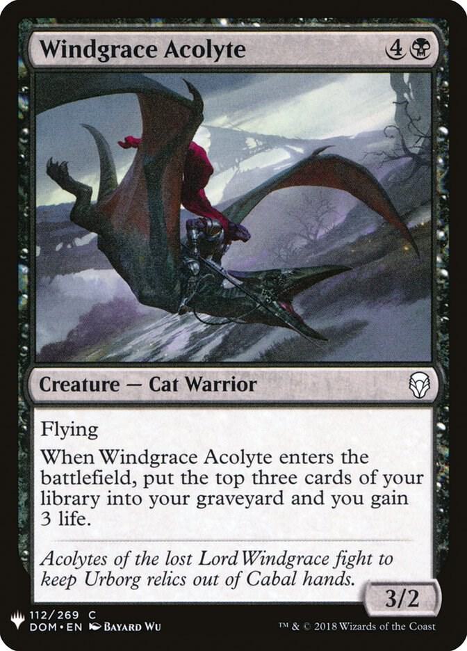 Windgrace Acolyte 112 card from The List Reprints