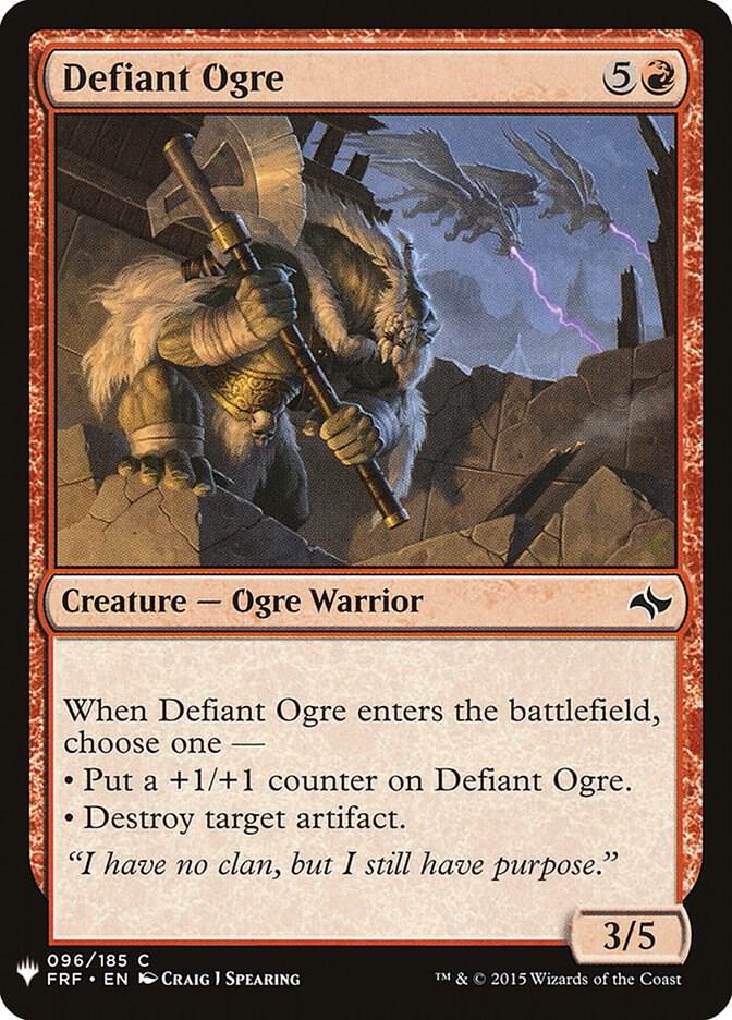 Defiant Ogre 96 card from The List Reprints