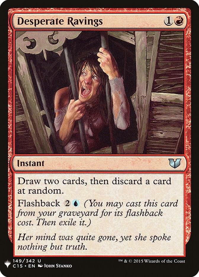 Desperate Ravings 149 card from The List Reprints