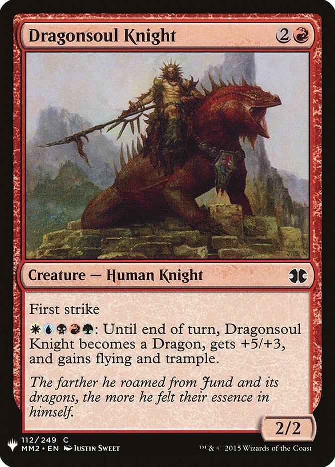 Dragonsoul Knight 112 card from The List Reprints