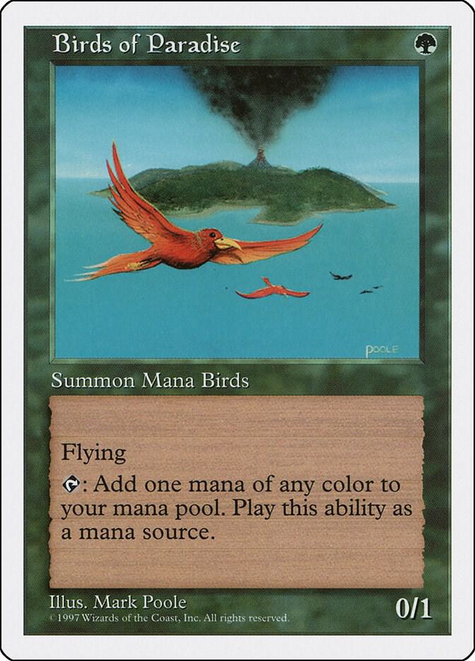 Birds of Paradise 142 card from Fifth Edition