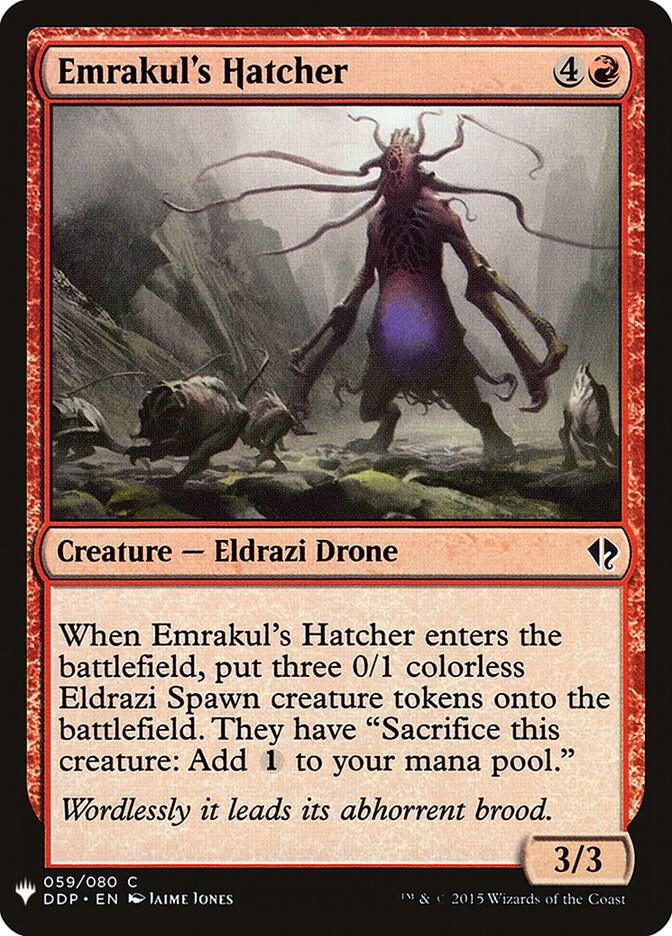 Emrakul's Hatcher 59 card from The List Reprints