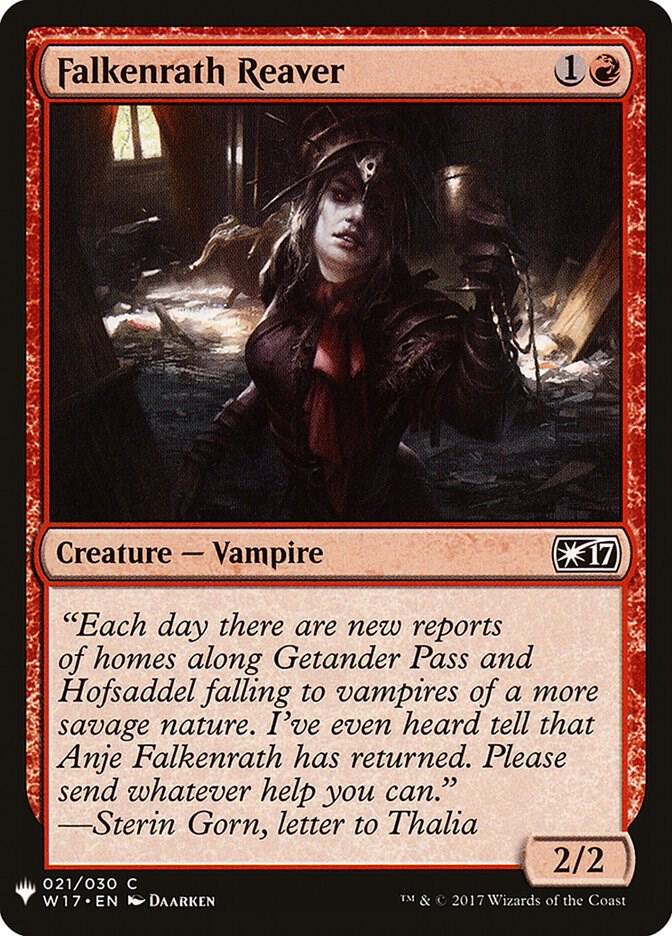 Falkenrath Reaver 21 card from The List Reprints