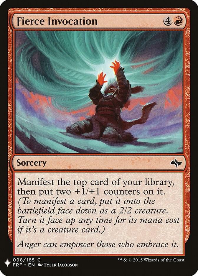 Fierce Invocation 98 card from The List Reprints