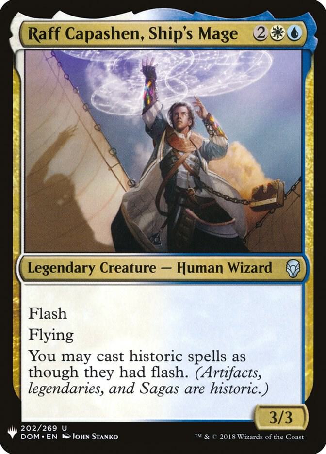 Raff Capashen, Ship's Mage 202 card from The List Reprints