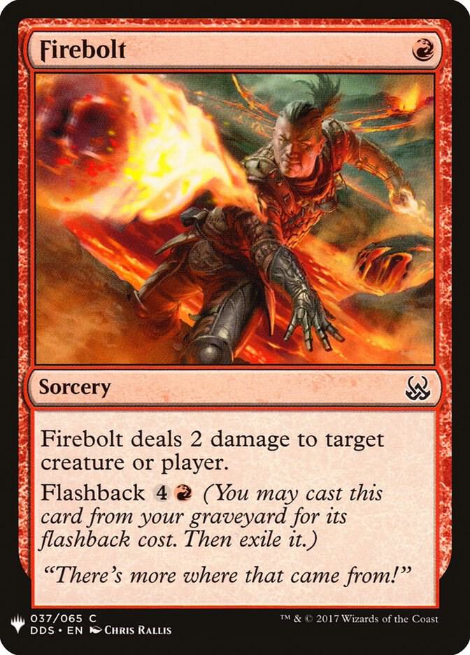Firebolt 37 card from The List Reprints