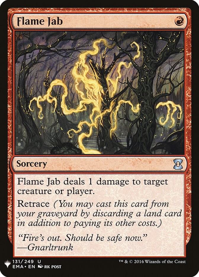 Flame Jab 131 card from The List Reprints
