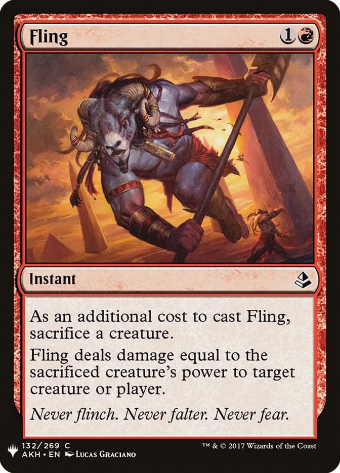 Fling 132 card from The List Reprints