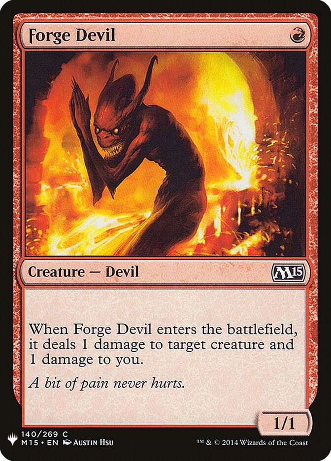 Forge Devil 140 card from The List Reprints