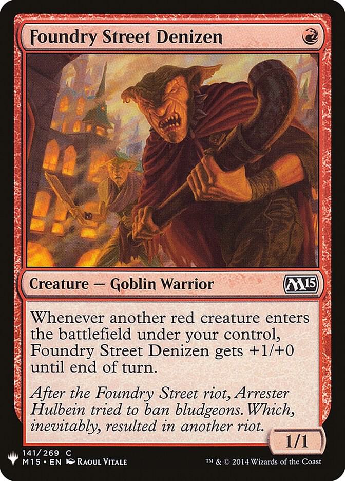 Foundry Street Denizen 141 card from The List Reprints