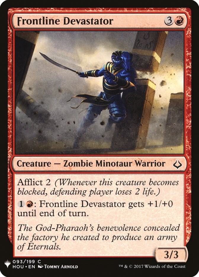 Frontline Devastator 93 card from The List Reprints
