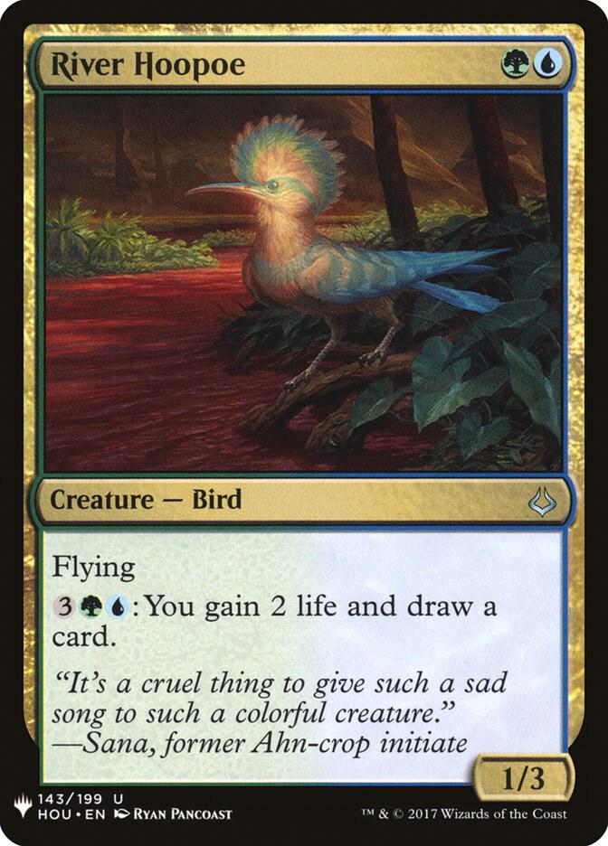 River Hoopoe 143 card from The List Reprints