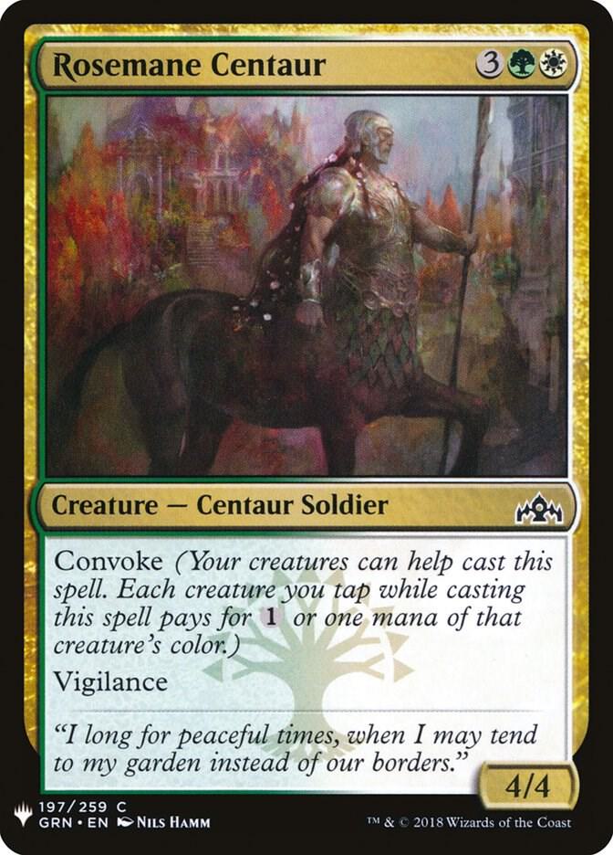 Rosemane Centaur 197 card from The List Reprints
