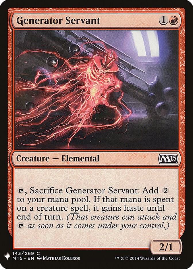 Generator Servant 143 card from The List Reprints