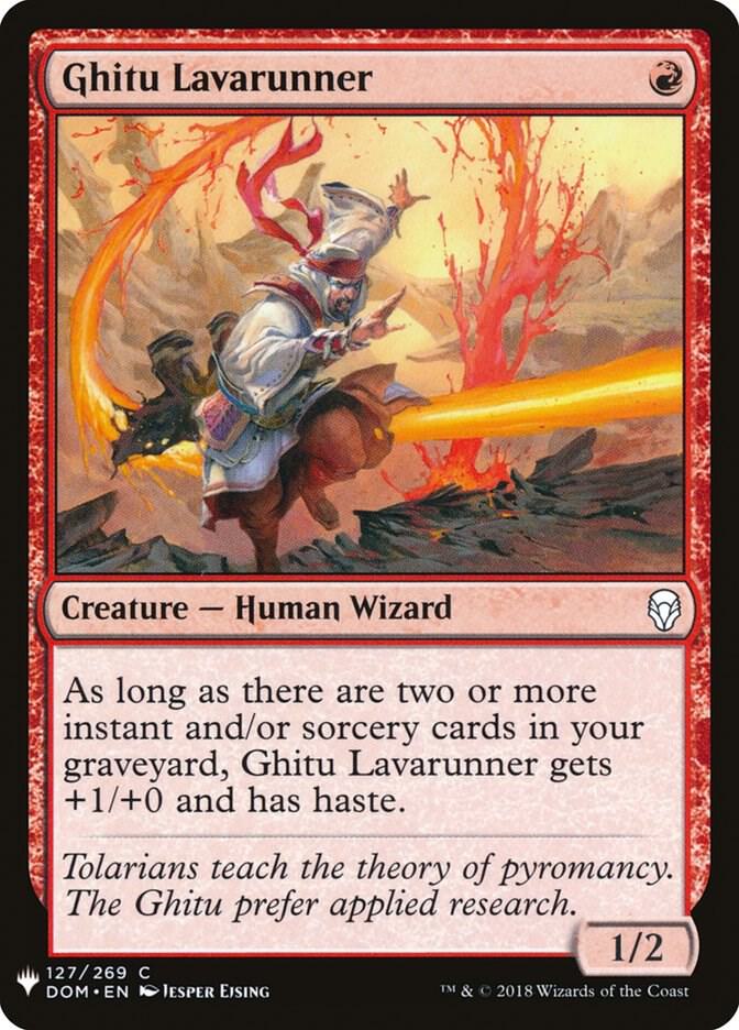 Ghitu Lavarunner 127 card from The List Reprints
