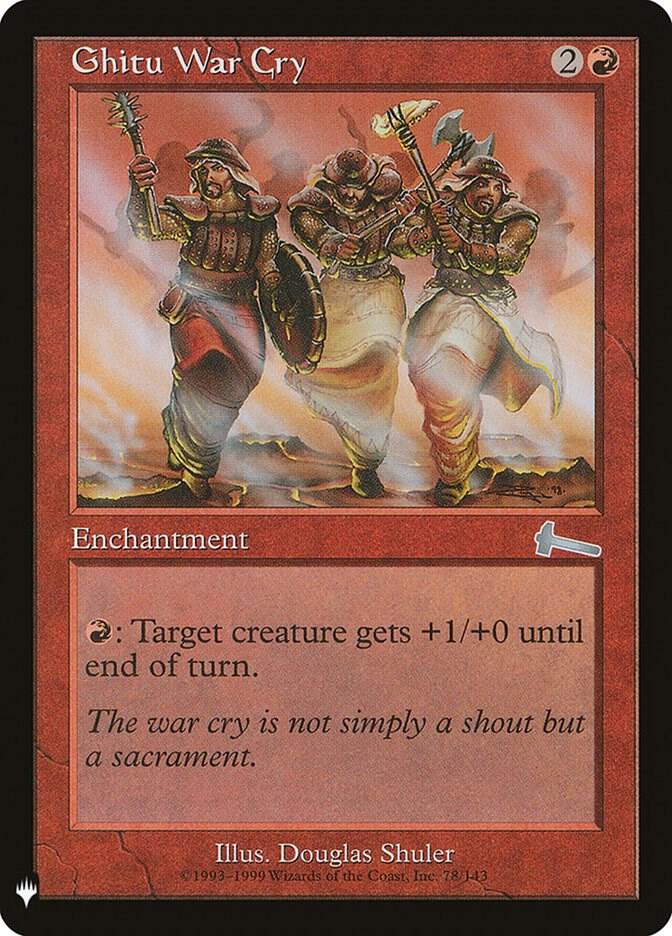 Ghitu War Cry 78 card from The List Reprints