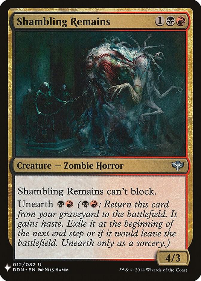 Shambling Remains 12 card from The List Reprints