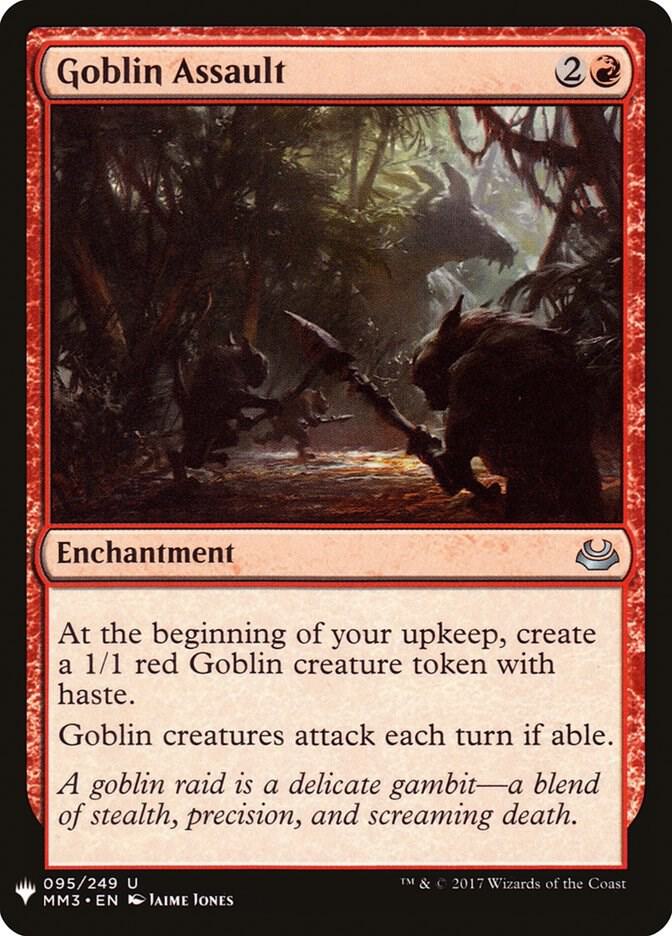 Goblin Assault 95 card from The List Reprints