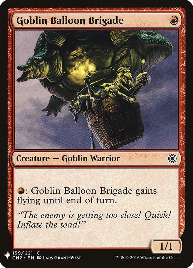 Goblin Balloon Brigade 159 card from The List Reprints