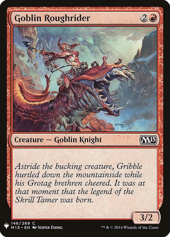 Goblin Roughrider 146 card from The List Reprints