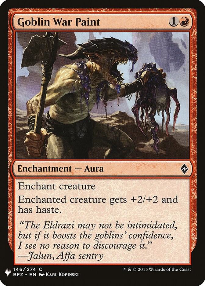 Goblin War Paint 146 card from The List Reprints