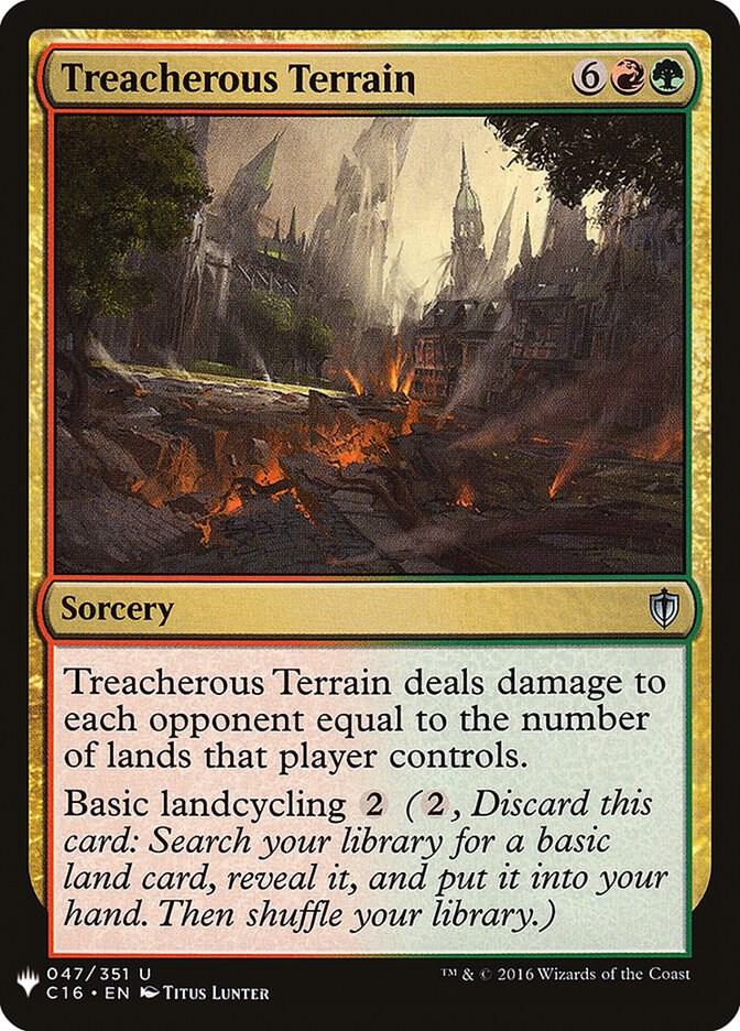 Treacherous Terrain 047/351 card from The List Reprints