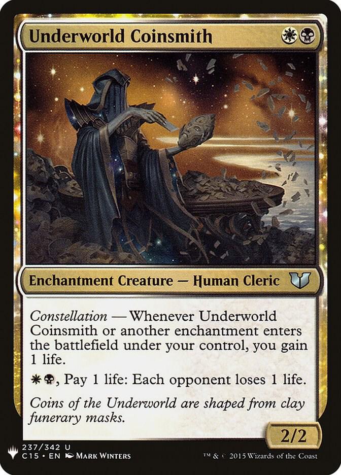 Underworld Coinsmith 237 card from The List Reprints
