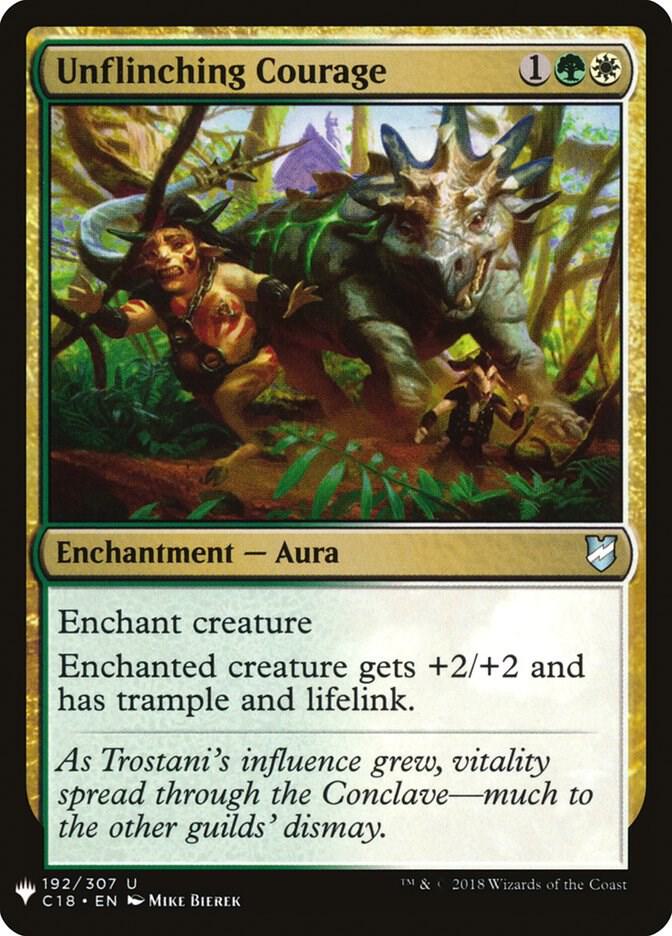 Unflinching Courage 192 card from The List Reprints