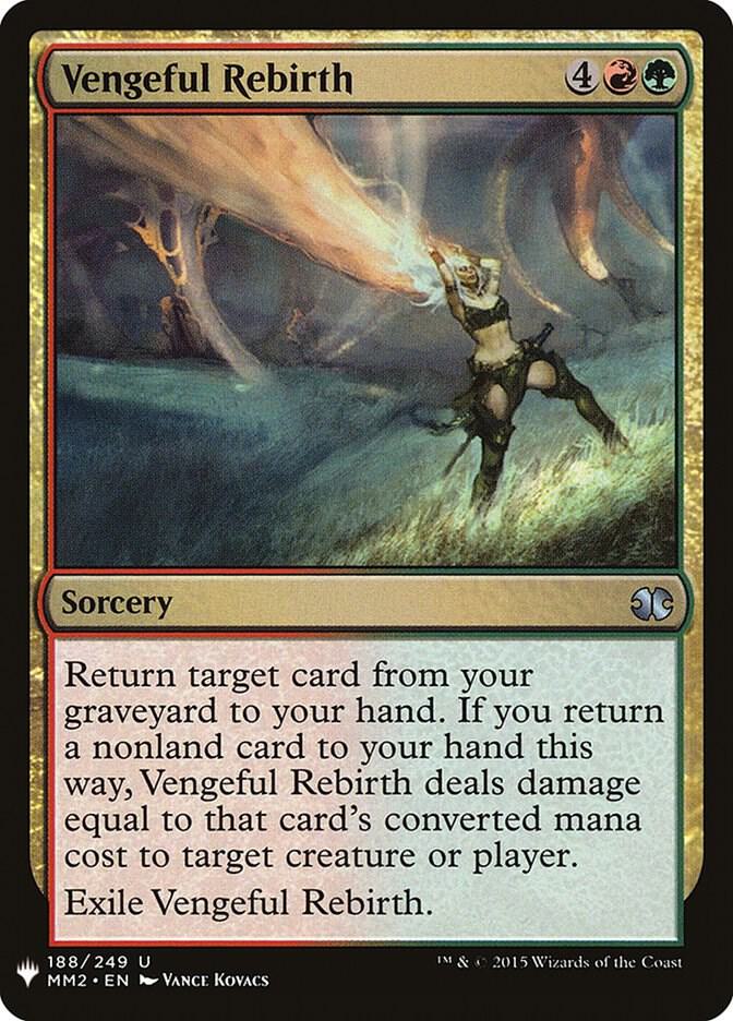 Vengeful Rebirth 188 card from The List Reprints