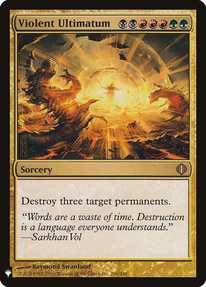 Violent Ultimatum 206/249 card from The List Reprints