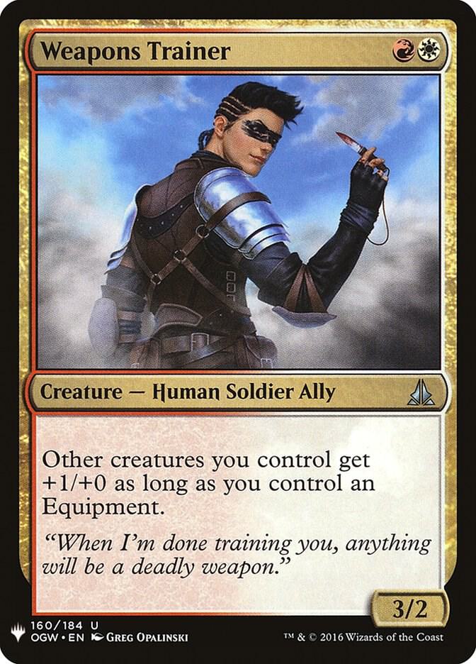 Weapons Trainer 160 card from The List Reprints