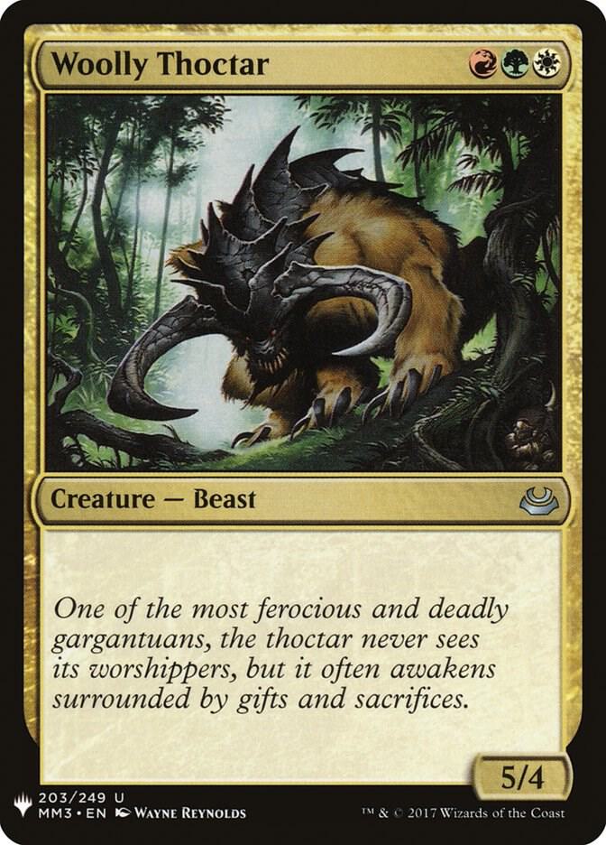 Woolly Thoctar 203 card from The List Reprints