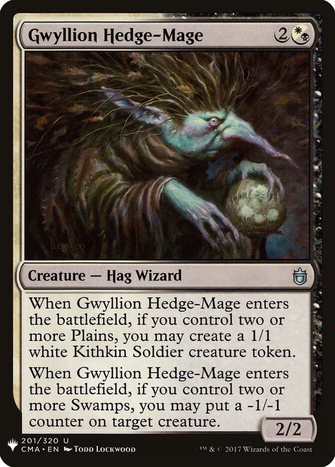 Gwyllion Hedge-Mage 201 card from The List Reprints