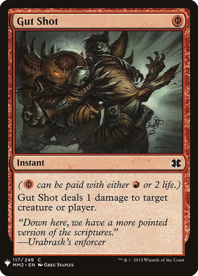 Gut Shot 117 card from The List Reprints