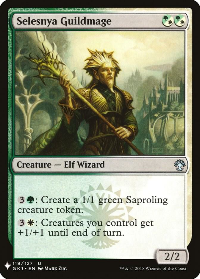 Selesnya Guildmage 119 card from The List Reprints