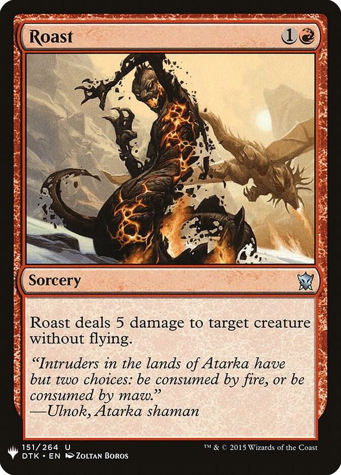 Roast 151 card from The List Reprints