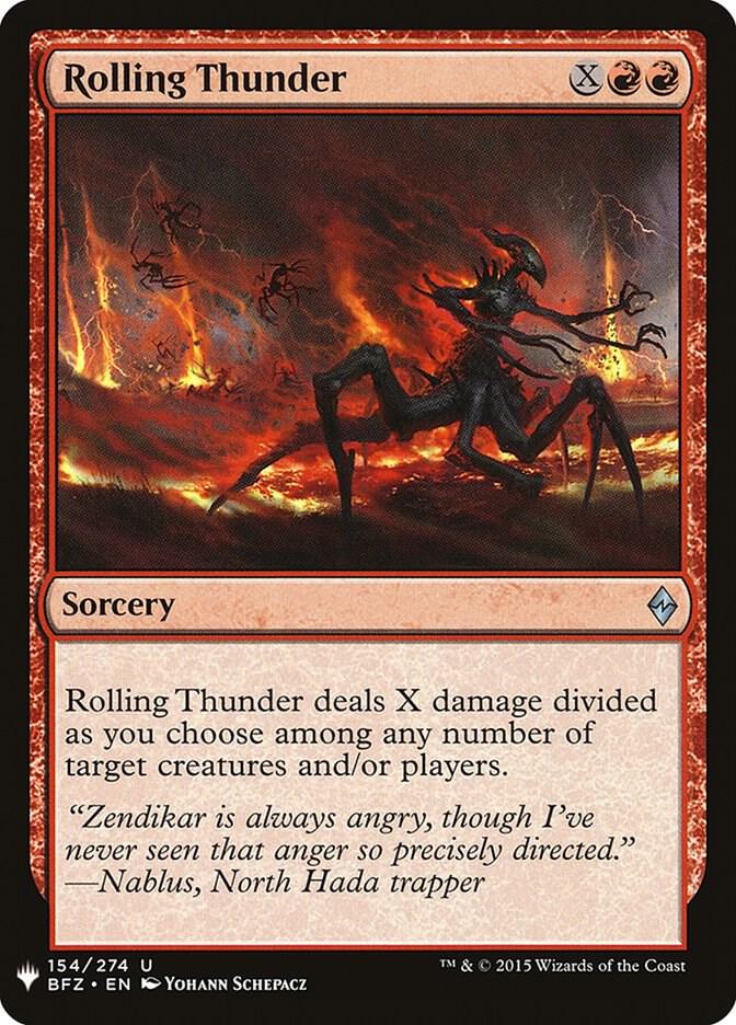 Rolling Thunder 154 card from The List Reprints