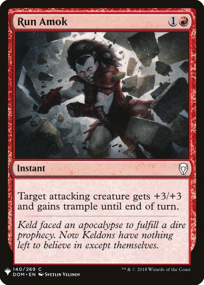 Run Amok 140 card from The List Reprints