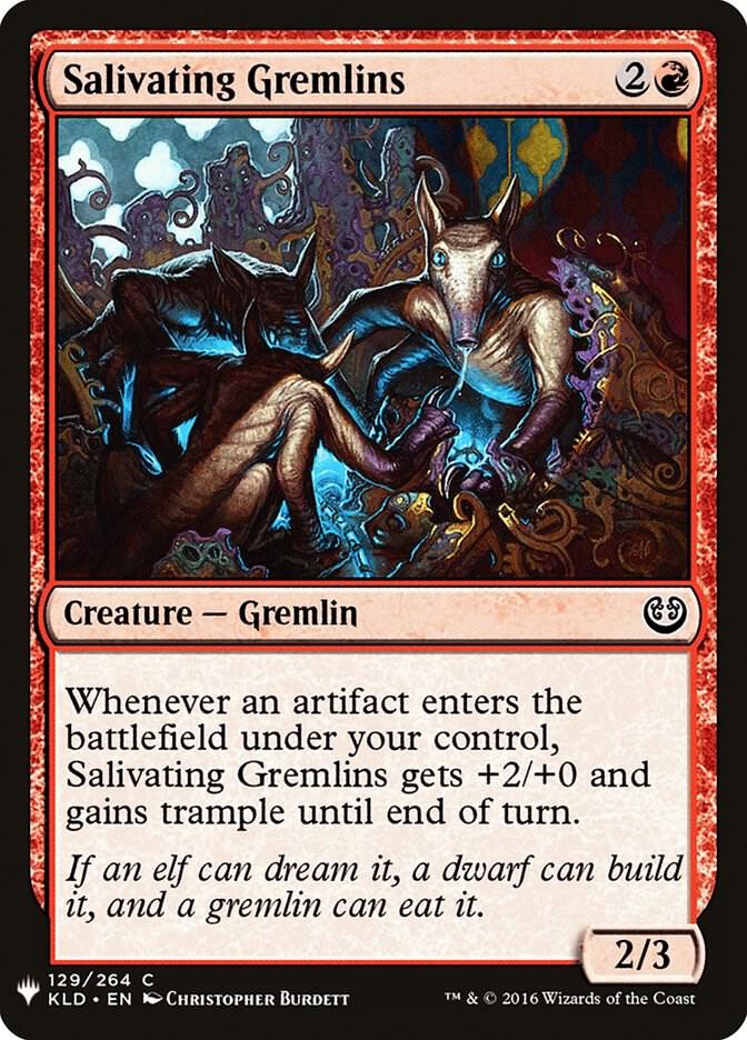 Salivating Gremlins 129 card from The List Reprints