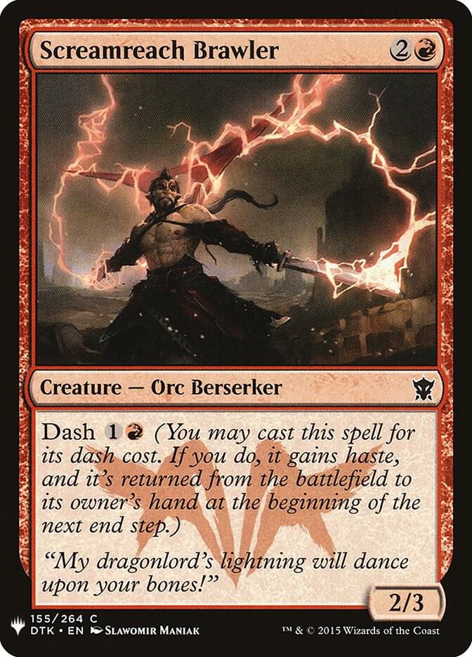 Screamreach Brawler 155 card from The List Reprints