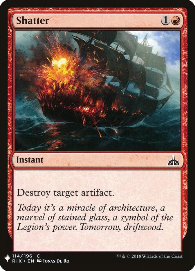 Shatter 114 card from The List Reprints