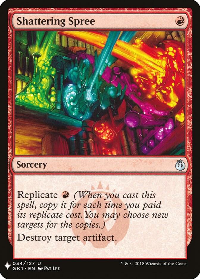 Shattering Spree 34 card from The List Reprints