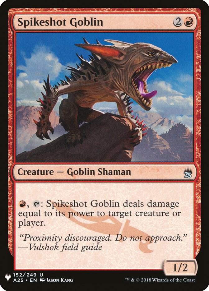 Spikeshot Goblin 152 card from The List Reprints