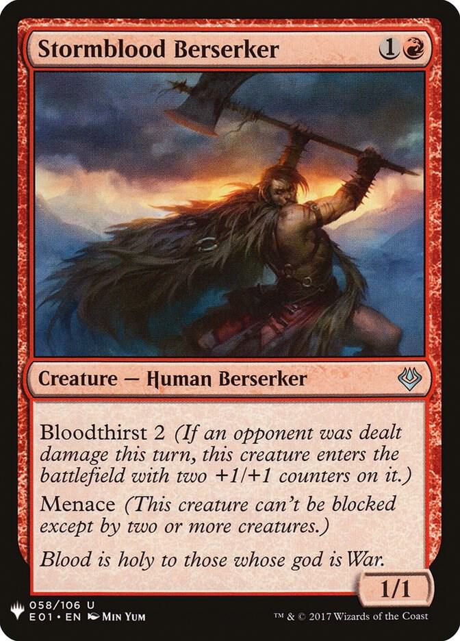 Stormblood Berserker 58 card from The List Reprints