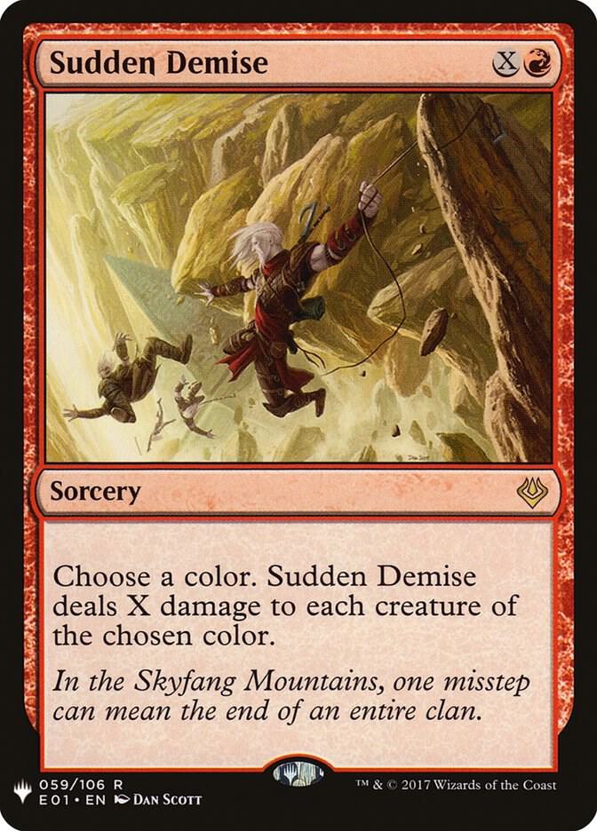 Sudden Demise 059/106 card from The List Reprints